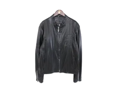 Chrome Hearts Racing Osaka 10th Anniversary Line Riders Leather Jacket "Black"