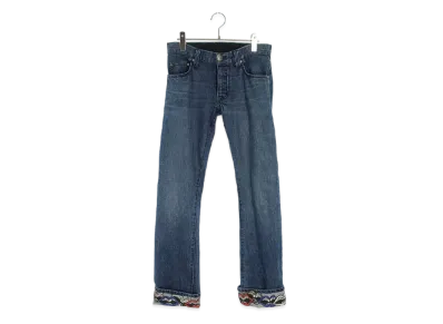 Chrome Hearts PPO Matty Boy Kiss Jean Chomper Patch Denim Pants "Blue"