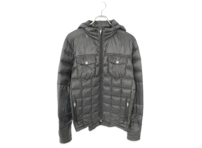 Chrome Hearts 2D2F Hooded Cross Ball Button Nylon Down Jacket "Black"