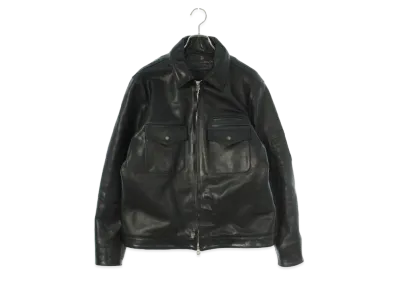 Chrome Hearts KB-24 LTHR Flap Pocket Single Riders Leather Jacket "Black"