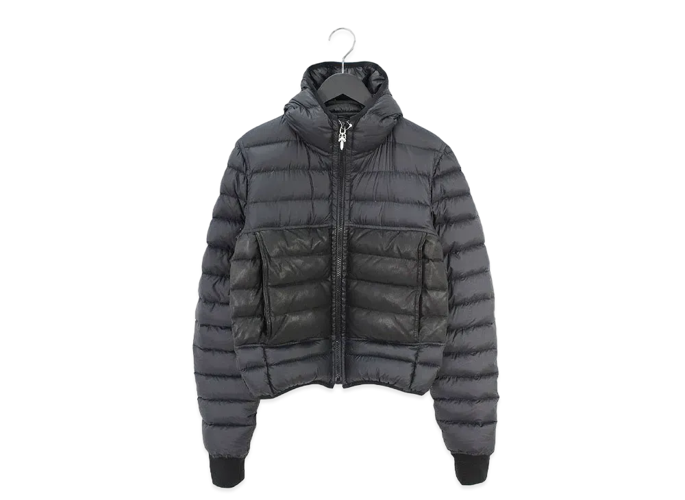 Chrome Hearts Human Fly Nylon Leather Switching Reversible Down Jacket "Black"