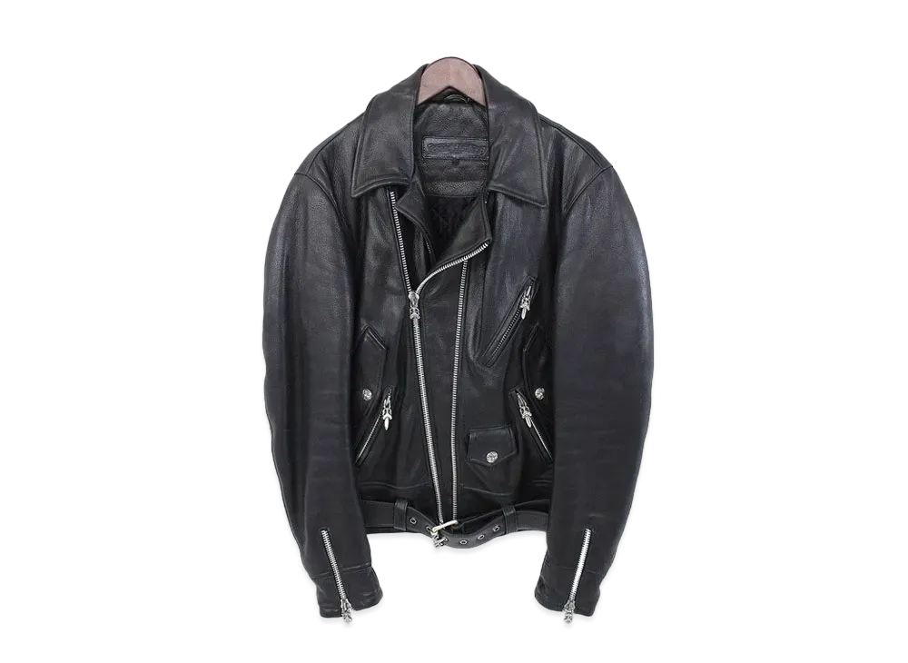 Chrome Hearts GABBA 2way Zip Riders Leather Jacket "Black"