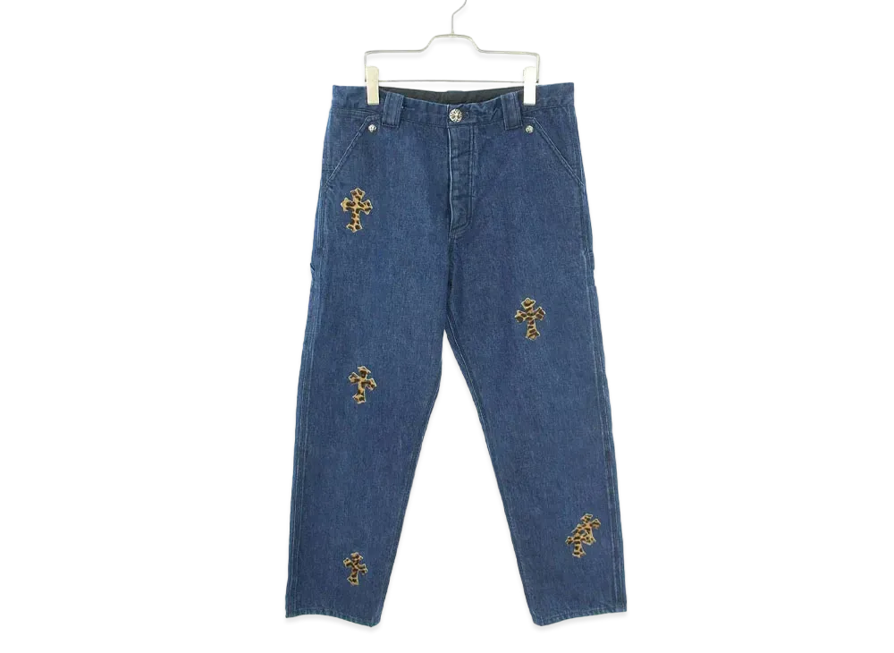 Chrome Hearts Carpenter V2 CEME Denim Pants with Cross Patch "Blue"