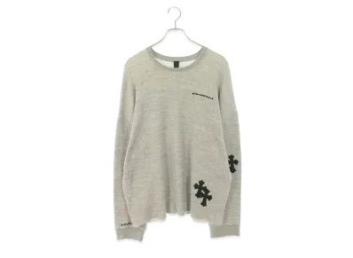 Chrome Hearts GRP Y Not U Cross Patch Thermal L/S Cut Saw "Gray"