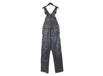 Chrome Hearts Fuck You Cross Ball Button Leather Overalls "Black"