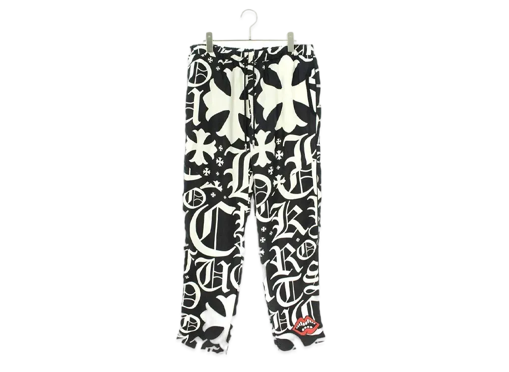 Chrome Hearts PPO THE 69 Chomper Silk Long Pants "White/Black"