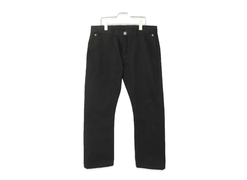 Chrome Hearts PPO CHINOS Matty Boy Back Print Leather Switching Chino Long Pants "Black"