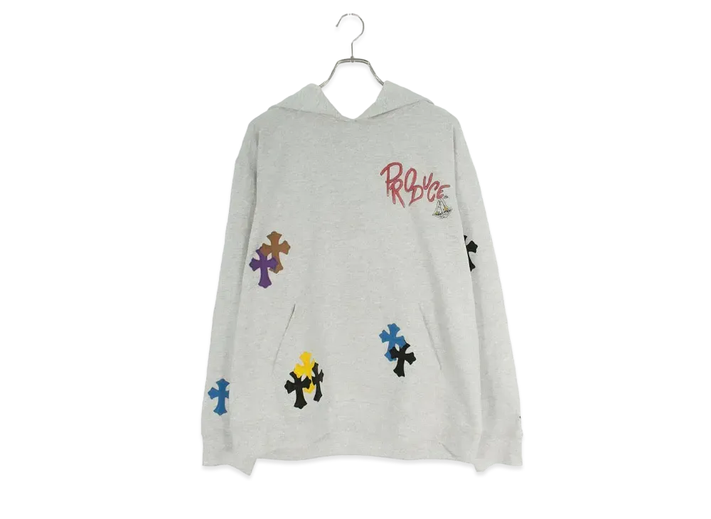 Chrome Hearts PPO Matty Boy Hoodie with Cross Leather Patch "Gray"