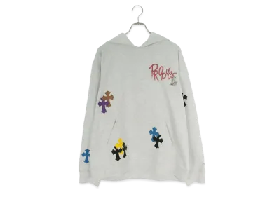 Chrome Hearts PPO Matty Boy Hoodie with Cross Leather Patch "Gray"