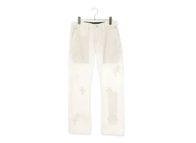 Chrome Hearts PPO CHINO STRTLG CTN VJ Matty Boy Print Cross Patch decoration Chino Long Pants "White"