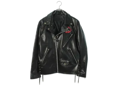 Chrome Hearts PPO JJ Dean TV Man Hose Hide Leather Riders Jacket "Black"