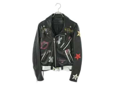 Chrome Hearts PPO JJ Dean Matty Boy Painting Riders Leather Jacket "Black"