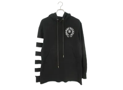 Chrome Hearts x Bella Hadid Initial Embroidery Logo Back Print Hoodie "Black"