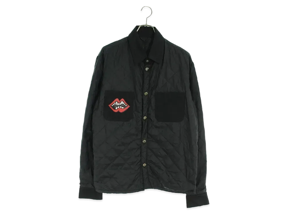 Chrome Hearts P Shirt M N0 Flaps Chomper Patch Quilting Nylon Blouson "Black"