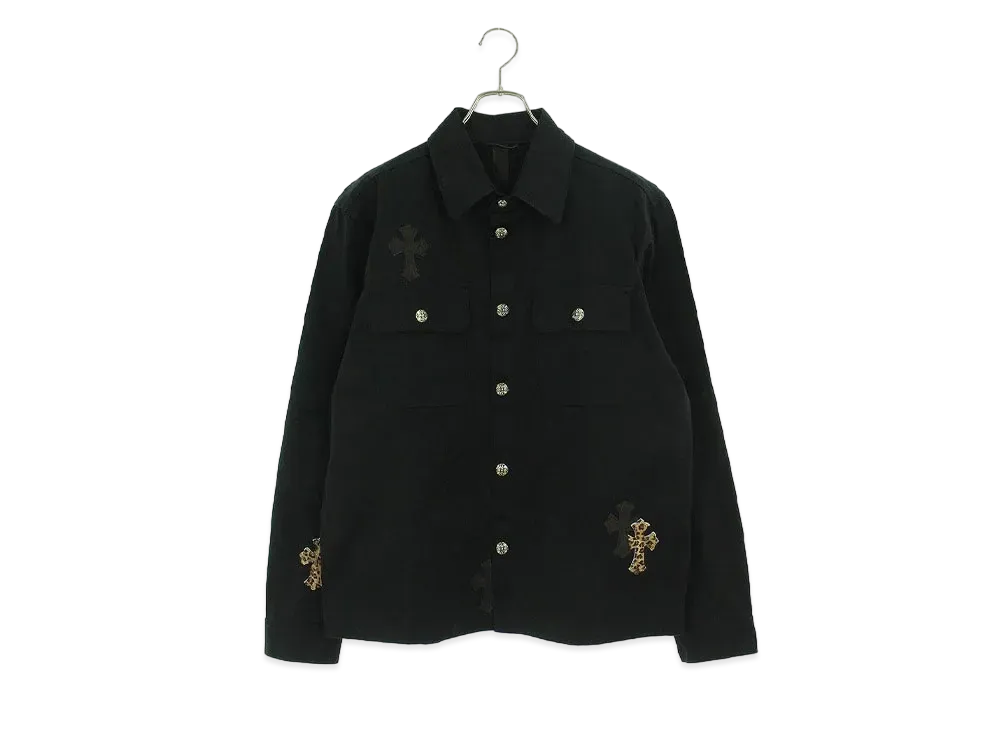 クロムハーツ ルーズエンド クロスパッチ装飾 デニム ロングスリーブ