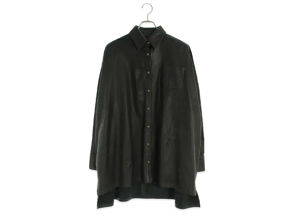 Chrome Hearts Mahal Kita Leather L/S Shirt ""Black