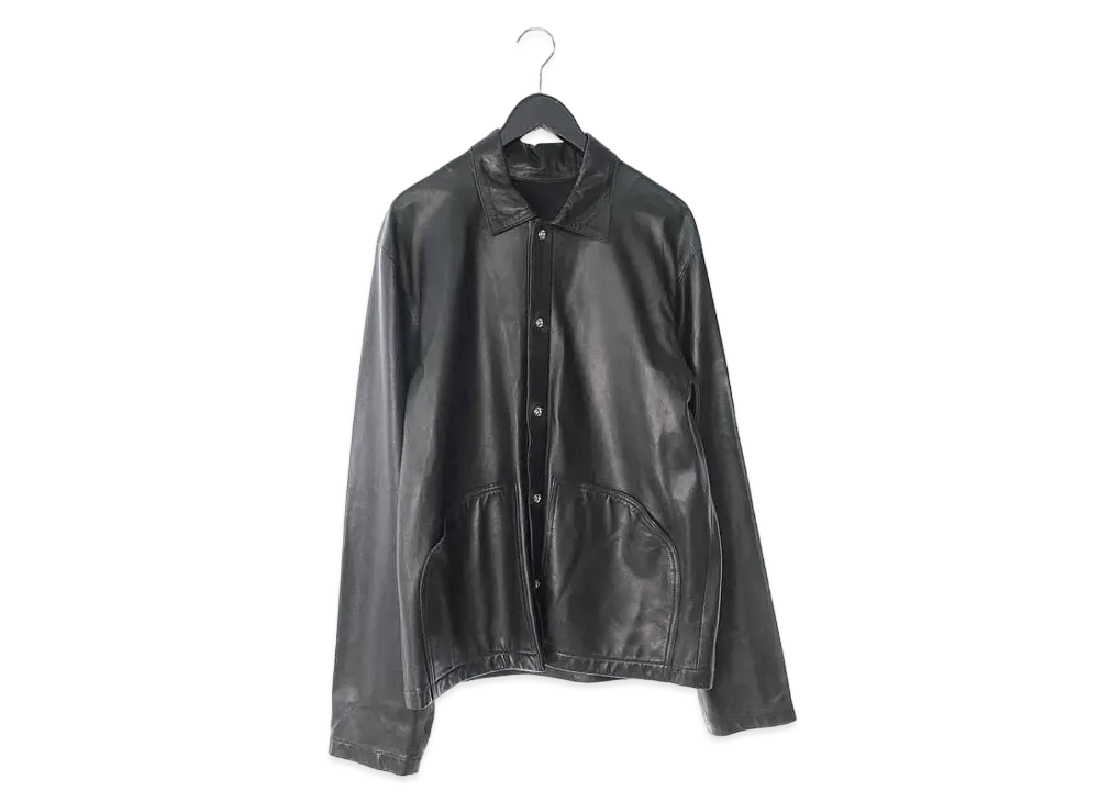 Chrome Hearts Back Pocket Leather Cross Button Packable L/S Shirt "Black"