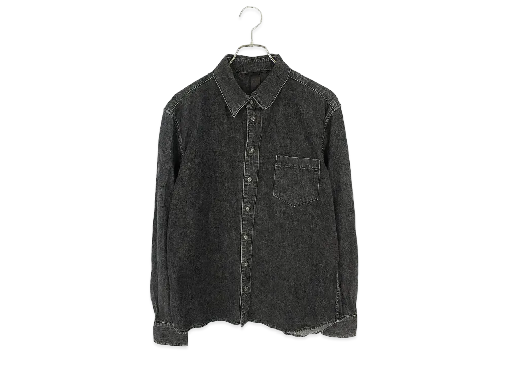 Chrome Hearts Looseends Sleeve Cross Patch Cross Button Denim L/S Shirt "Black"
