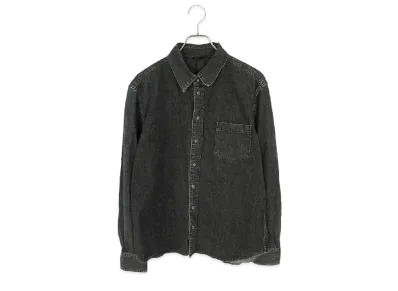 Chrome Hearts Looseends Sleeve Cross Patch Cross Button Denim L/S Shirt "Black"
