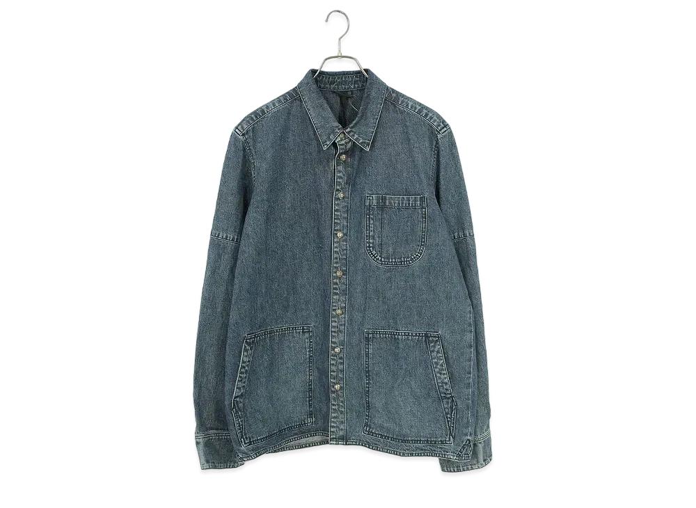 Chrome Hearts Last Bite Cross Ball Button Denim L/S Shirt "Indigo"