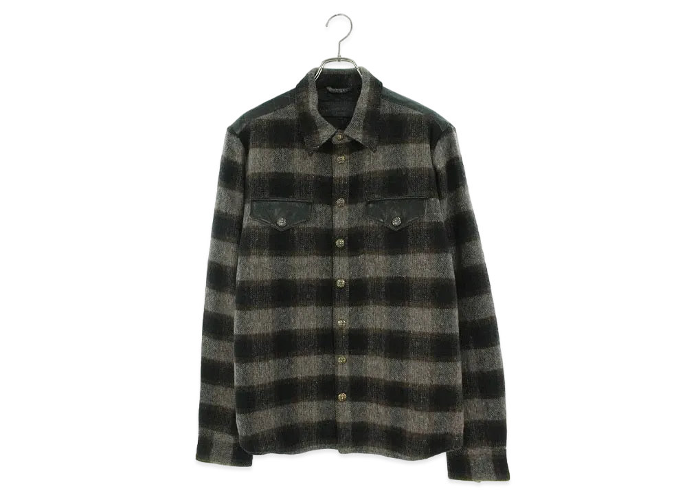 Chrome Hearts CPO Lining Quilted Cross Ball Button L/S Shirt "Brown"