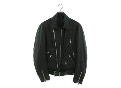 Chrome Hearts Gabba Wax Dorinen Cotton Riders Jacket Blouson "Black/Silver"