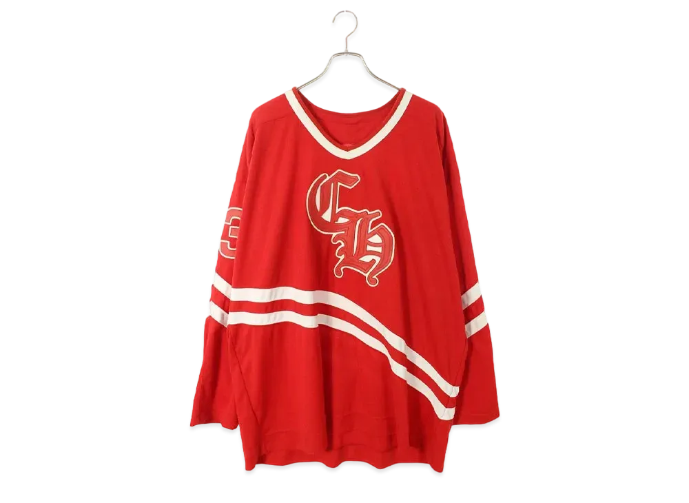 Chrome Hearts PPO Leather Patch Decoration Loose Fit Shirt "Red/Black/White"