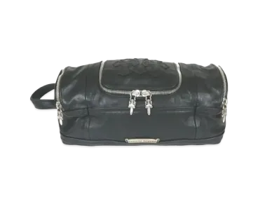 Chrome Hearts Toiletry Duffle Cemetery Cross Patch Dagger Zip Duffle Bag "Black"