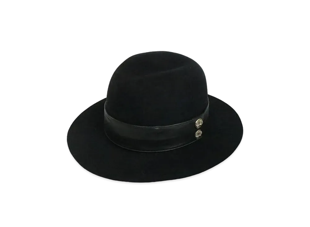 Chrome Hearts Cross Ball Beaver Felt Hat "Black"