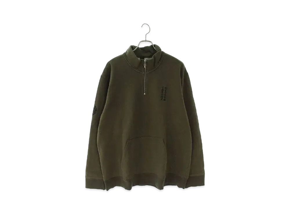 Chrome Hearts Y Not Dagger Embroidery Half Zip Sweat "Khaki"