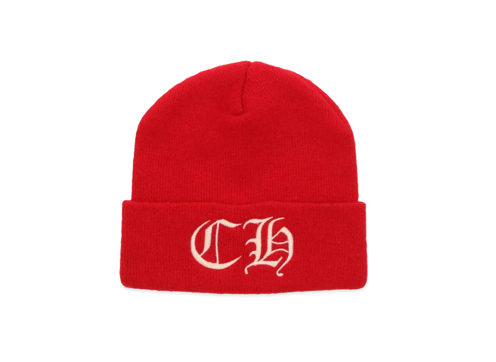 Chrome Hearts Wool Watch Cap CH Logo Embroidery Beanie "Red"