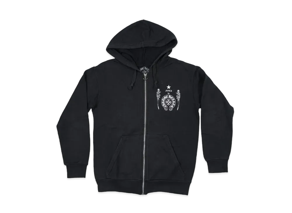 Chrome Hearts Foti Print Zip Up Hoodie "Black"