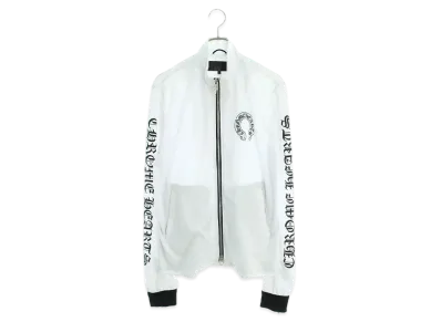 Chrome Hearts Track Jacket Leather Switch Cashmere Mixed Dagpy Brouson "White/Black/Silver"