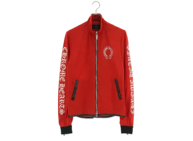 Chrome Hearts Track Jacket Leather Switch Cashmere Mixed Dagpy Brouson "Red"