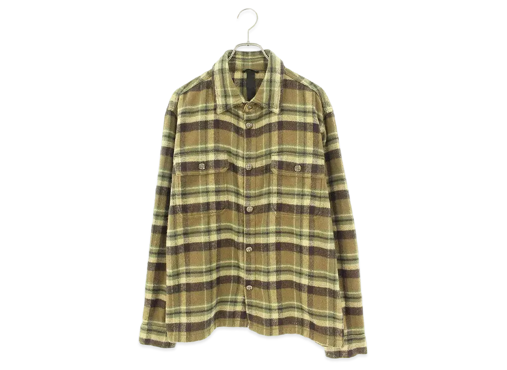 Chrome Hearts Work Dog Check Pattern Work Dog L/S Shirt "Brown"