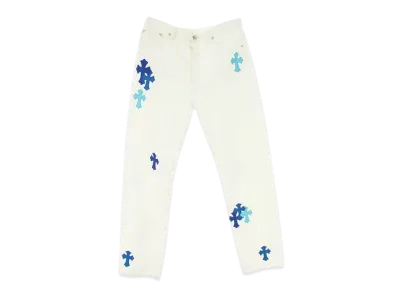 Chrome Hearts x LEVI'S U VNTG JEAN RED TAB Drake Denim Pants with Cross Patch "White/Blue"