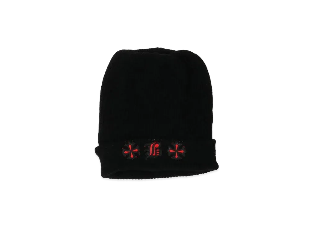 Chrome Hearts x Bella Hadid Big Daddy Cashmere Beanie "Black/Red"