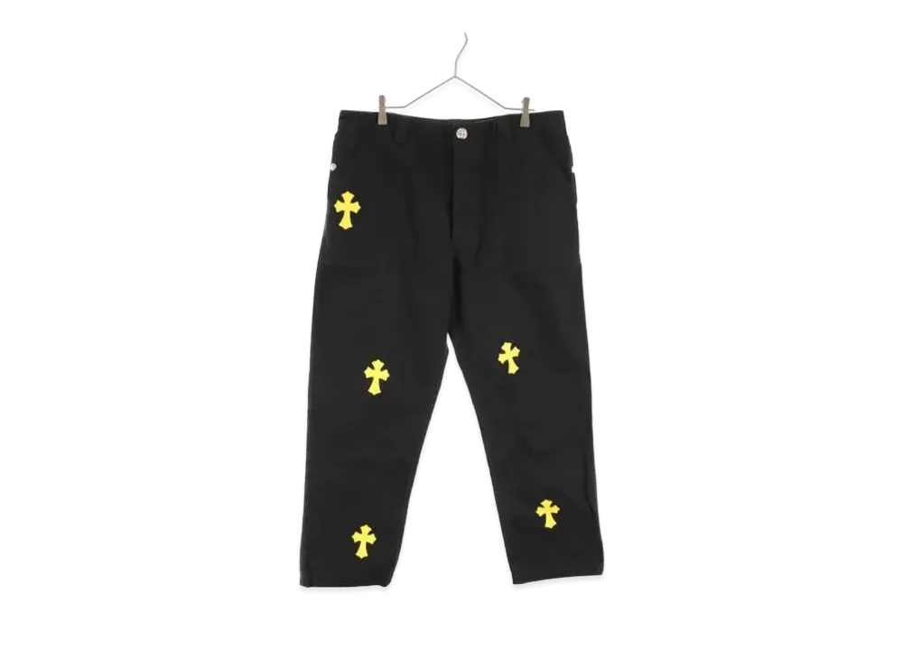 Chrome Hearts Fatigue Long Pants with Cross Patch "Black/Yellow"