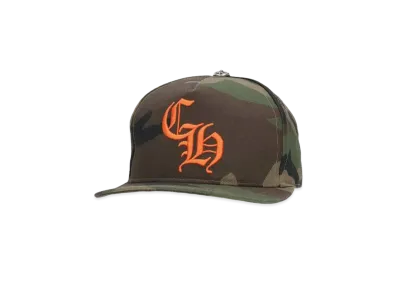 Chrome Hearts CH Embroidery Camouflage Cap "Green/Orange"