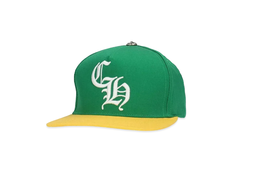 Chrome Hearts Baseball Trucker Cross Ball Cap "Green/Yellow"