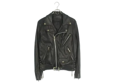 Chrome Hearts x COMME des GARCONS JJ Dean VJ Snap Dagger Zip Riders Leather Jacket DSMG Limited "Black/Silver"