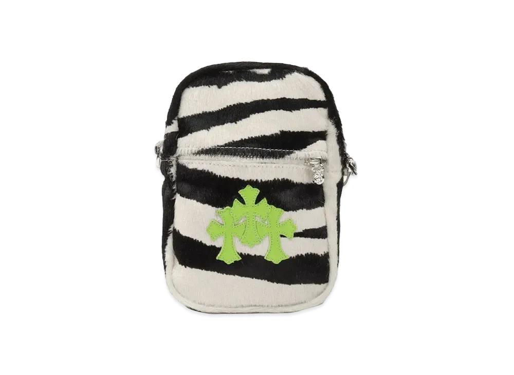 Chrome Hearts TAKA Mini Harako Shoulder Bag Cross Patch Leather Miami Limited "Zebra/Green"