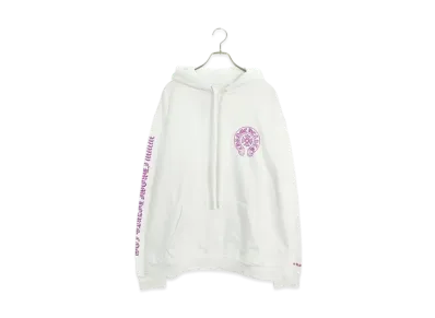 Chrome Hearts Back Horse Shoe Logo Glitter Print Hoodie Online Exclusive "White/Pink"
