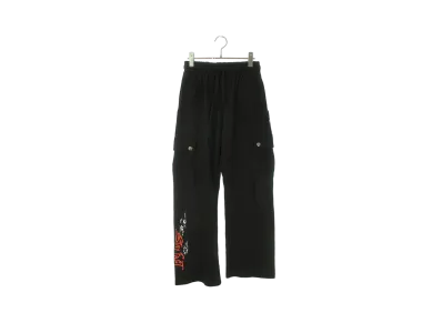 Chrome Hearts PPO Stay Fast Print Sweat Cargo Long Pants "Black/Red/Silver"