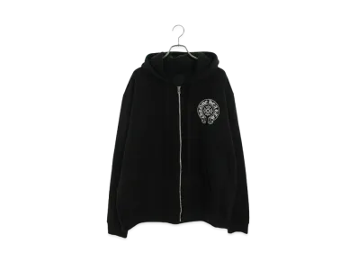 Chrome Hearts Las Vegas Exclusive Back Dagger Print Zip Up Hoodie "Black/Silver"