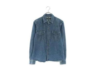 Chrome Hearts Denim Western Cross Patch Cross Button L/S Shirt "Indigo/Silver"