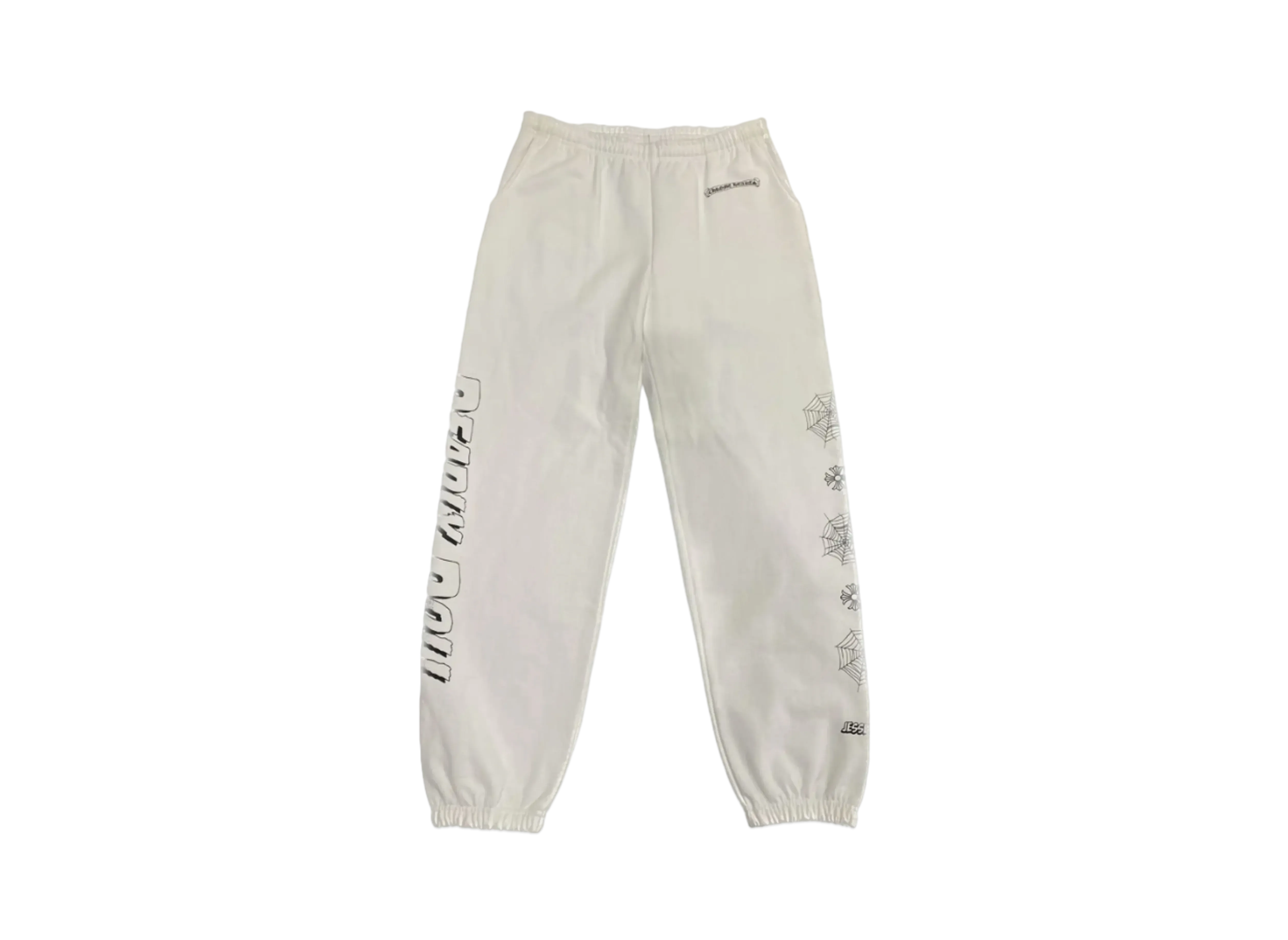 Chrome Hearts x Deadly Doll Spiderweb Sweatpants "White"