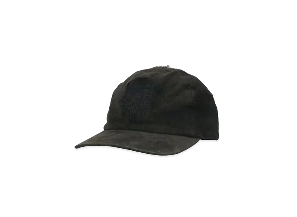 Chrome Hearts Slouchy 5 Panel Suede Leather Cap "Black/Silver"