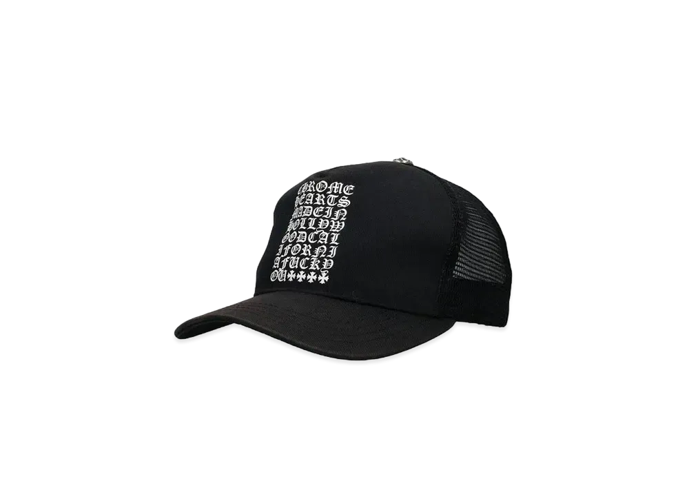 Chrome Hearts Eye Chart Tracker Cap "Black/Silver"