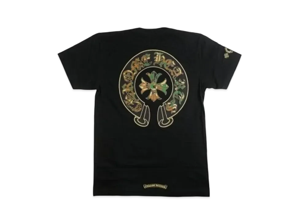 Chrome Hearts Horseshoe 3 CEM CRS Pocket T-Shirt Camouflage "Black/Gold"